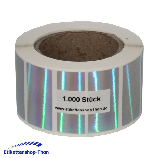 Hologramm Rainbow Sicherheitsetiketten auf Rolle - 40 x 20 mm - 1000 Stück